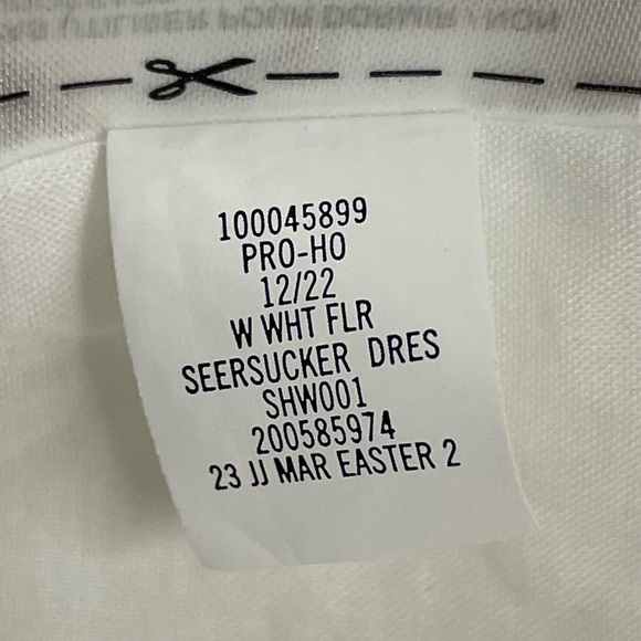 Janie And Jack The Posy Perfect Dress White Floral Seersucker Spring 2T - Picture 11 of 13